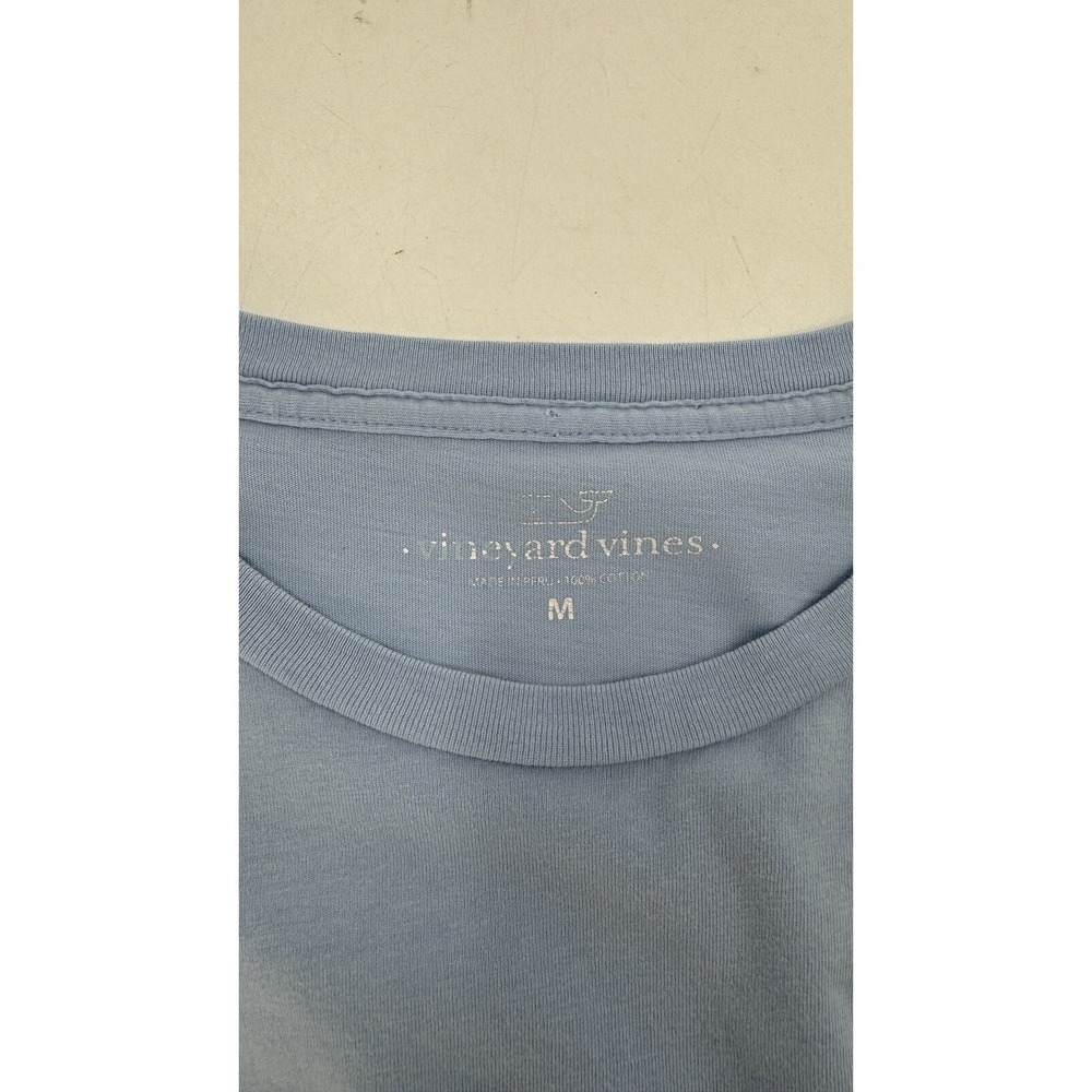 Men's Vineyard Vines Light Blue Long Sleeve T-Shirt Medium Pocket‎ Shirt - Picture 3 of 9